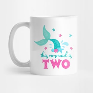 Mermaid Tail 2nd Birthday Mug